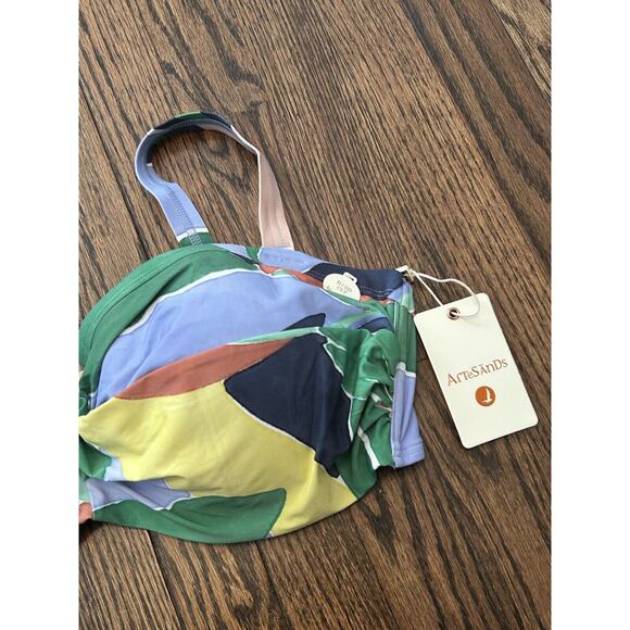 Artesands L'Avana Multi Botticelli Bandeau Bikini Top Size 10 Underwire NWT - Picture 7 of 13